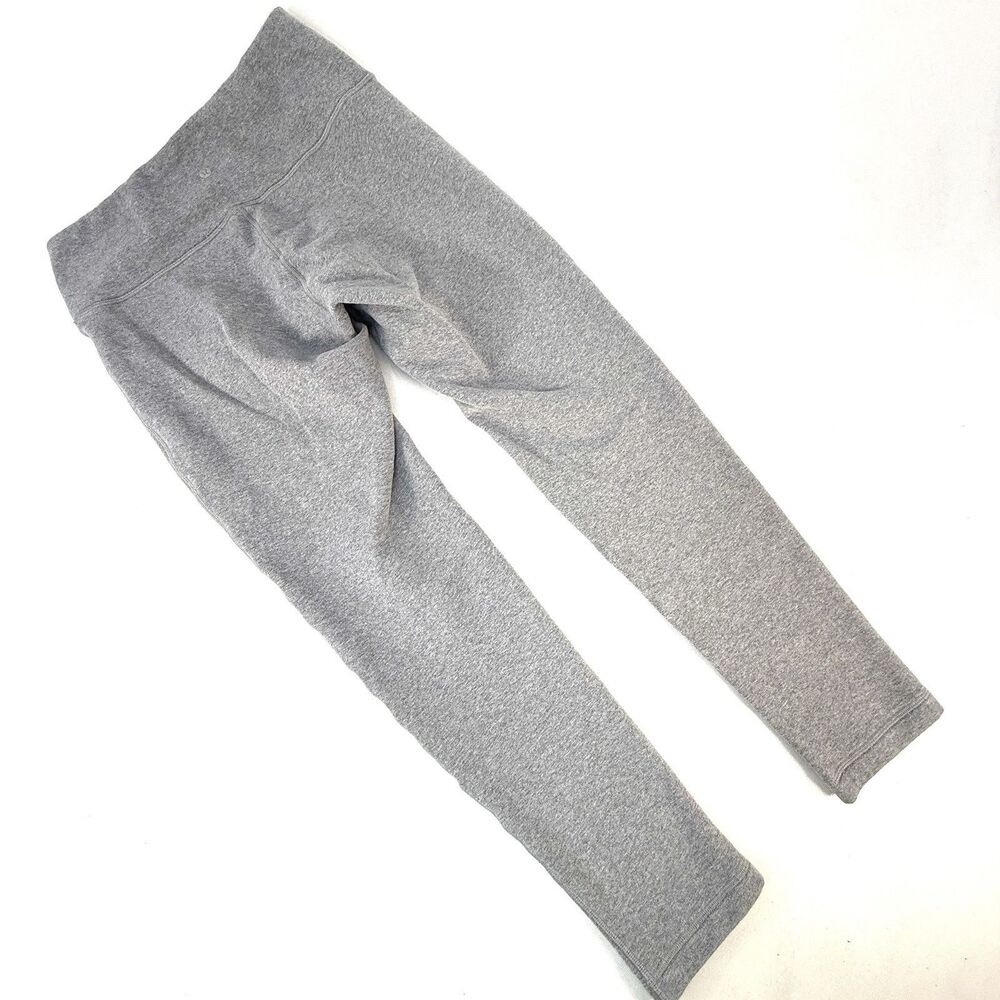 Lululemon Grey Sweatpants Pull On Thick Leggings Women's Size 8 - 30" inseam